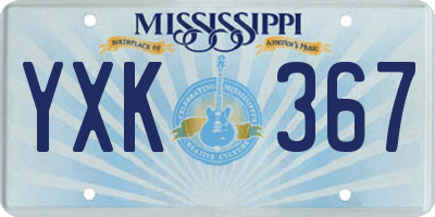 MS license plate YXK367