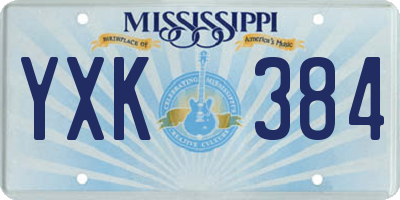 MS license plate YXK384