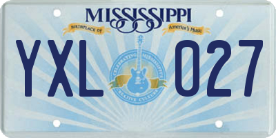 MS license plate YXL027