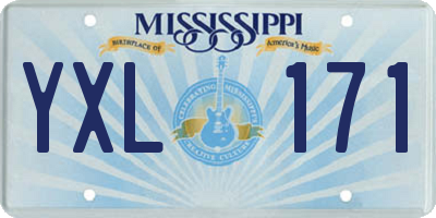 MS license plate YXL171