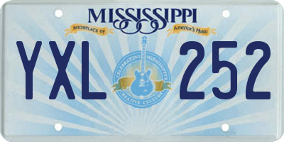 MS license plate YXL252