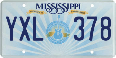 MS license plate YXL378