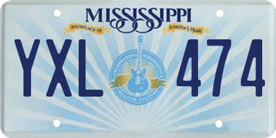 MS license plate YXL474