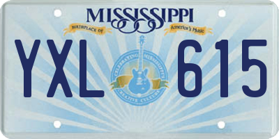 MS license plate YXL615