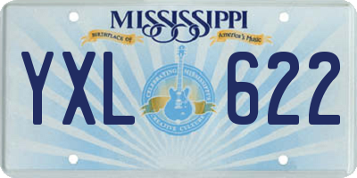 MS license plate YXL622