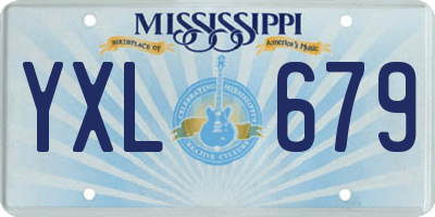 MS license plate YXL679