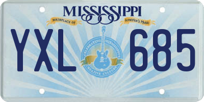 MS license plate YXL685