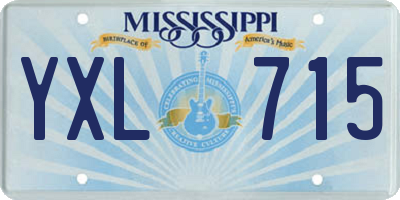 MS license plate YXL715