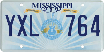 MS license plate YXL764