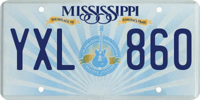 MS license plate YXL860