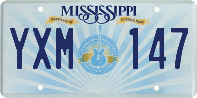 MS license plate YXM147