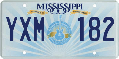 MS license plate YXM182