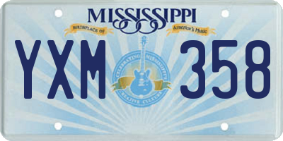 MS license plate YXM358