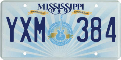 MS license plate YXM384