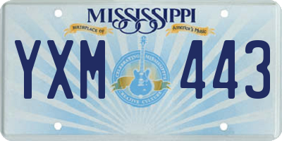 MS license plate YXM443