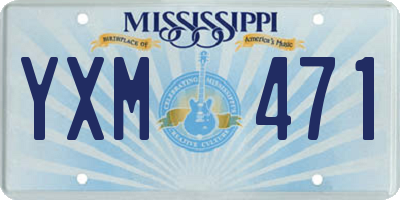 MS license plate YXM471