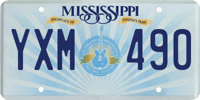MS license plate YXM490