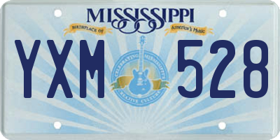 MS license plate YXM528