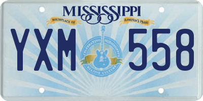 MS license plate YXM558