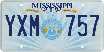 MS license plate YXM757