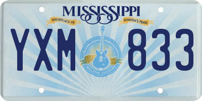 MS license plate YXM833
