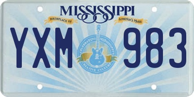 MS license plate YXM983