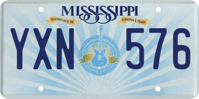 MS license plate YXN576