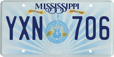 MS license plate YXN706