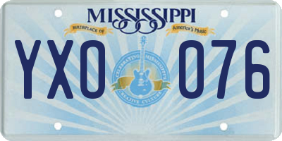 MS license plate YXO076