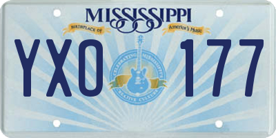 MS license plate YXO177