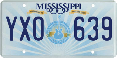 MS license plate YXO639