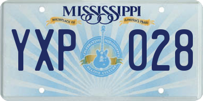 MS license plate YXP028