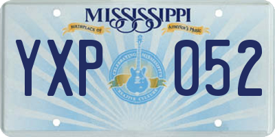 MS license plate YXP052