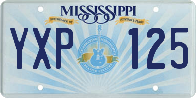 MS license plate YXP125