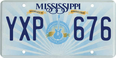 MS license plate YXP676