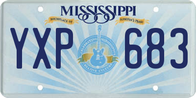 MS license plate YXP683