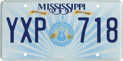 MS license plate YXP718