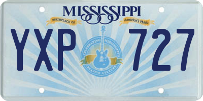 MS license plate YXP727