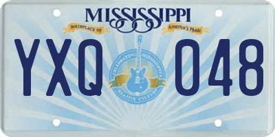 MS license plate YXQ048