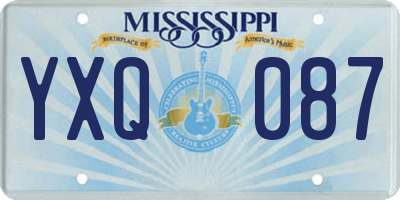 MS license plate YXQ087