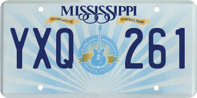 MS license plate YXQ261