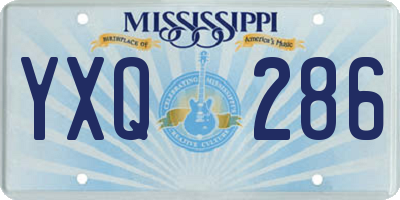 MS license plate YXQ286