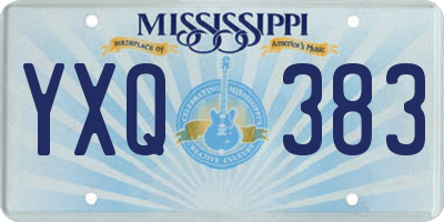 MS license plate YXQ383