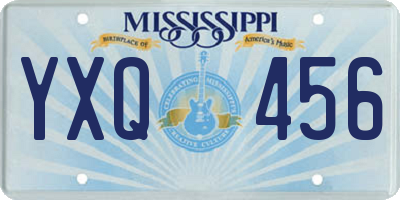 MS license plate YXQ456