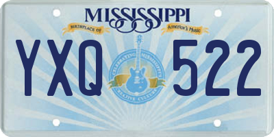 MS license plate YXQ522