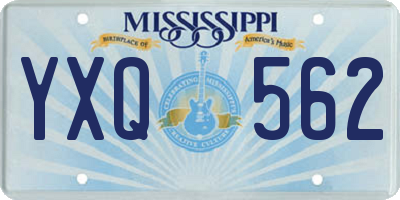 MS license plate YXQ562
