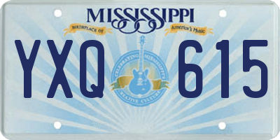 MS license plate YXQ615
