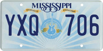 MS license plate YXQ706