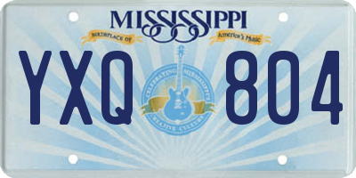 MS license plate YXQ804