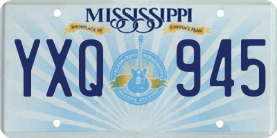 MS license plate YXQ945